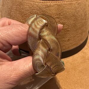 Plunder Braided Metallic Gold Bracelet